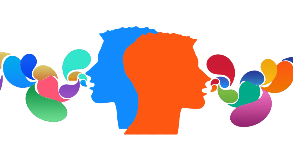 Een vrouw spreekt Nederlands tijdens het spreekexamen op de computer